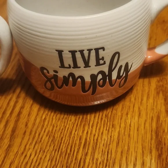 Stay Rooted and Live Simply Ceramic Mug Set. NWOT - Picture 4 of 4